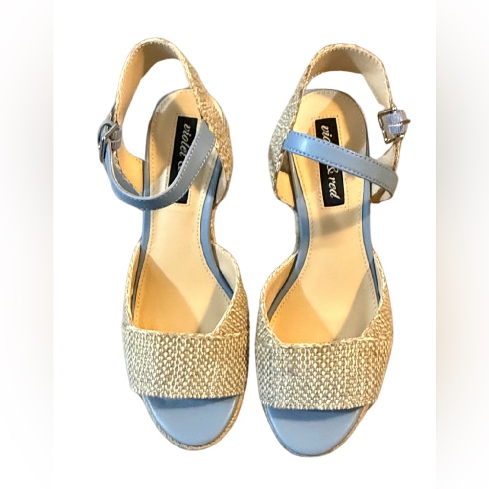 Violet & Red Micah Textured Wedge Heels